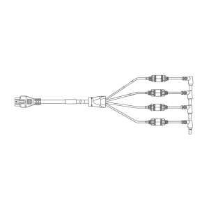 Zebra DC 4-Way Line Cord CBL-DC-380A1-01